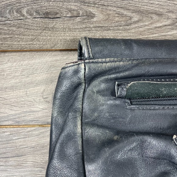 VTG Libaire California Bag Black Soft Leather Cross Body Flap Satchel Brief Case - Picture 10 of 16